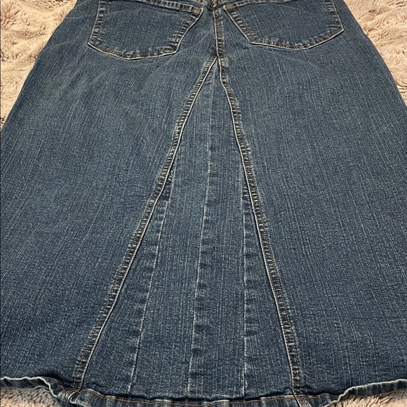 NYDJ Blue Denim Skirt vintage modest - Picture 5 of 6